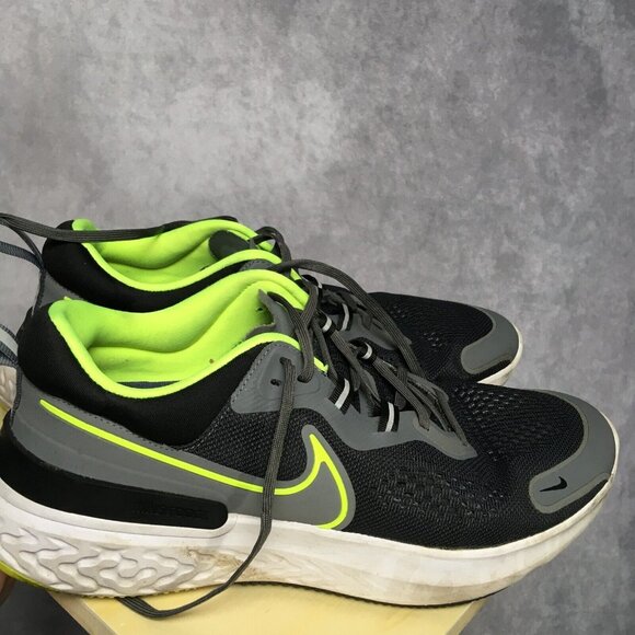 Nike Mens React Miler 2 Running Shoes size 12.5 Sneakers Smoke Grey Volt Black‎ main image 13